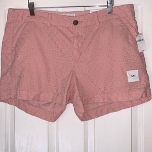 Pink eyelet shorts